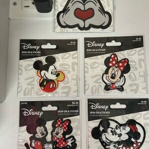Disney Iron-On Sticker Set - Red, Black, White